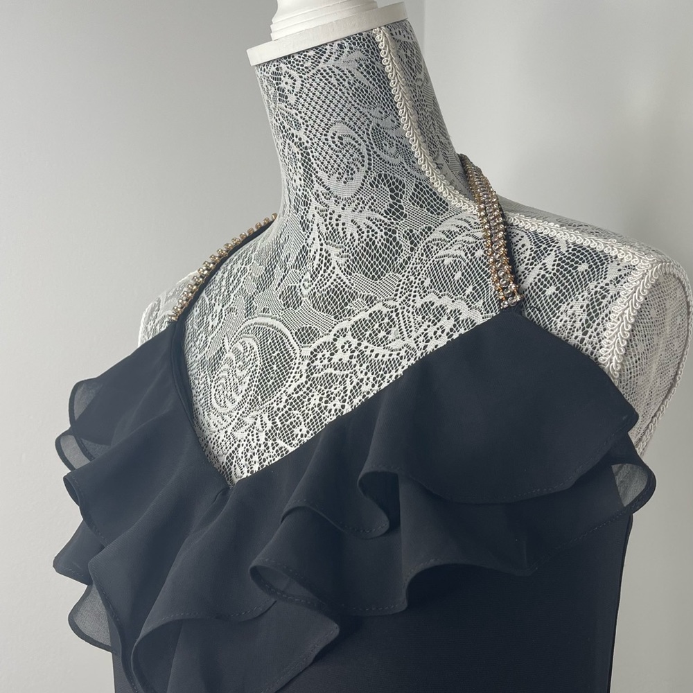 Msk Halter Cocktail Gown With Rhinestones - image 5